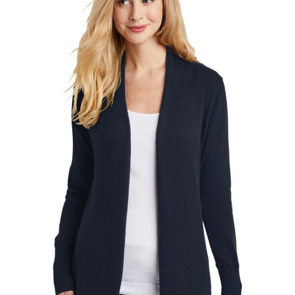 Ladies Open Front Cardigan Sweater Thumbnail